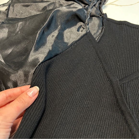 Elegant Puffy Sleeves Pencil Sweater Dress - Picture 7 of 10